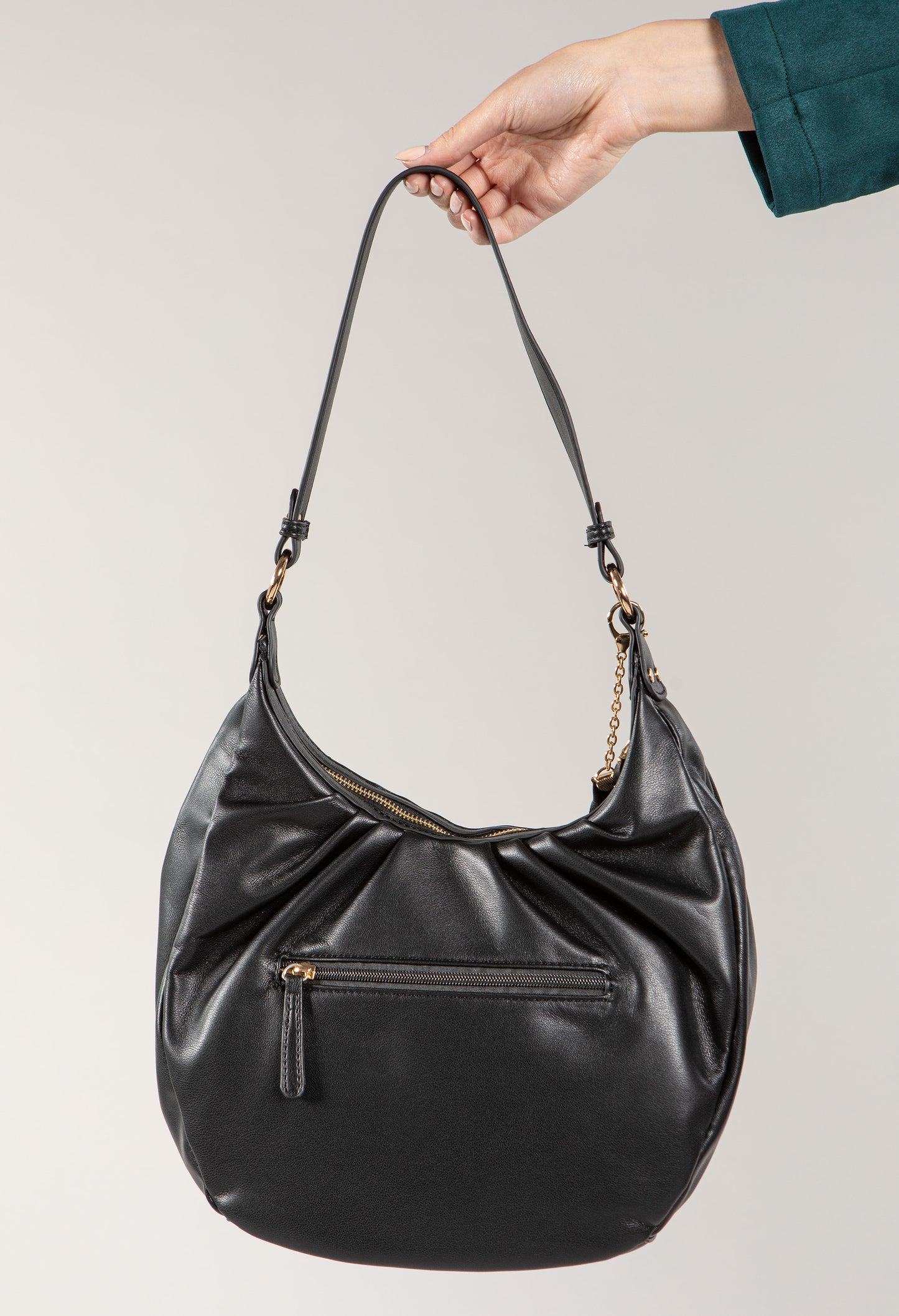 Ruched Detail Shoulder Bag