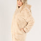 Longline Hooded Faux Fur Coat