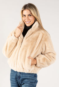 Cropped Faux Fur Coat