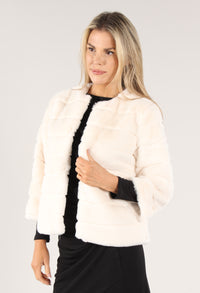 Clasp Close Faux Fur Jacket