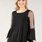 Pearl Detail Flare Sleeve Top