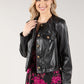 Leather Look Buttoned Jacket