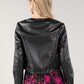 Leather Look Buttoned Jacket