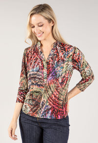 Abstract Animal Print Top