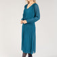 Plisse Pleated Long Sleeve Pop Over Dress