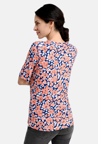 Apricot Shirt with flower print