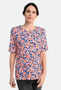 Apricot Shirt with flower print