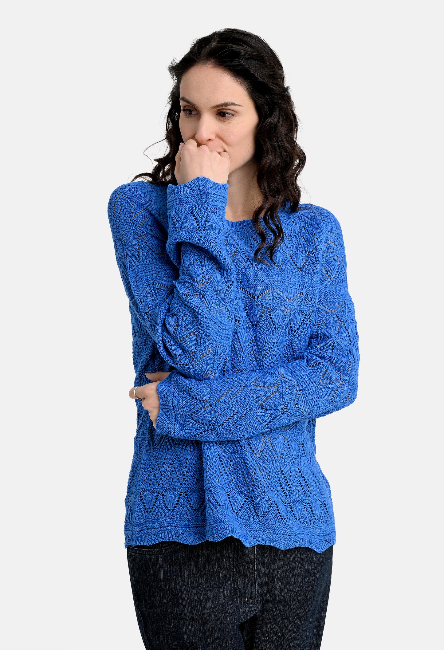 Ajour knitted sweater