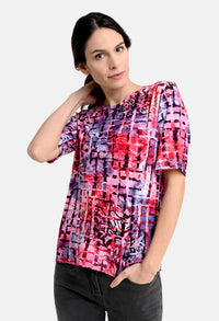 Shirt with Square Graphic Print