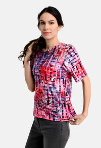 Shirt with Square Graphic Print