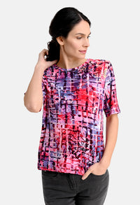 Shirt with Square Graphic Print