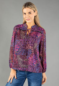 Peacock Print Blouse