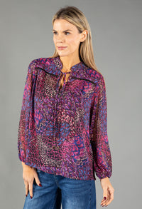 Peacock Print Blouse