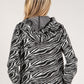 Zip Up Zebra Knit Hoodie