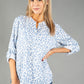 Soft Leaf Print Buttoned Blouse