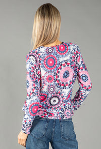 Fine Knit Printed Top