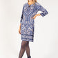 Paisley Print Keyhole Neckline Dress