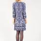 Paisley Print Keyhole Neckline Dress