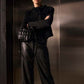 Tapered trousers MARUTO Relaxed in leather look