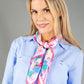 Abstract Floral Silk Neck Scarf