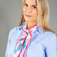 Abstract Floral Silk Neck Scarf