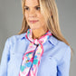 Abstract Floral Silk Neck Scarf