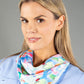 Abstract Floral Silk Neck Scarf