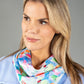 Abstract Floral Silk Neck Scarf