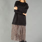 Sweater Dress with Mesh Leo Print Skirt