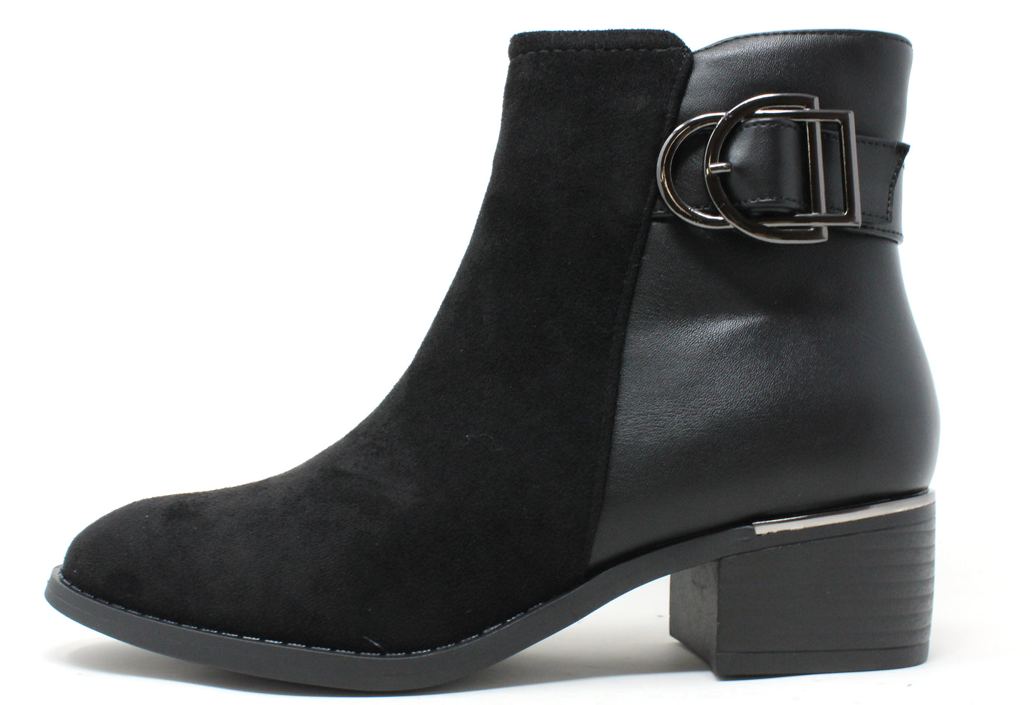 Microfibre Front Ankle Boot