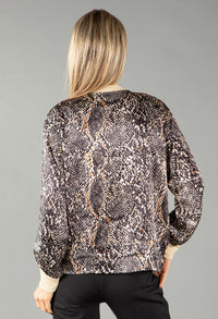 Snake Print Satin Jacket