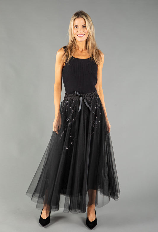 Sequin Tulle Skirt