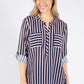 Striped Buttoned Blouse