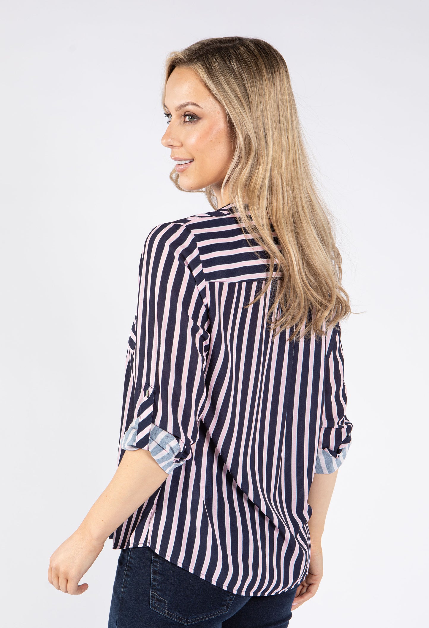 Striped Buttoned Blouse