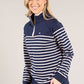 Striped Quarter Zip Pullover