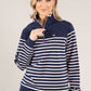 Striped Quarter Zip Pullover