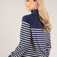 Striped Quarter Zip Pullover