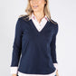 Two in One Shirt Detail Pullover