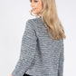 Designer Inspired Zip Up Tweed Jacket