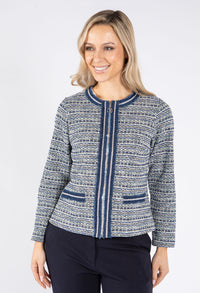 Designer Inspired Zip Up Tweed Jacket