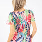 Plisse Pleated Floral Print Top