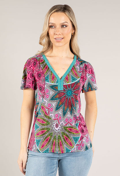 Floral Mosaic Top