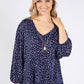 Polka Dot Soft V Neck Top