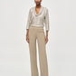 Flare High-Waisted Trousers