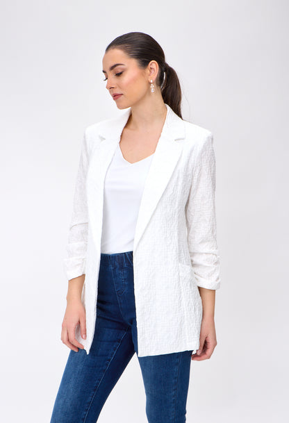 Open Front Textured Business Jacket