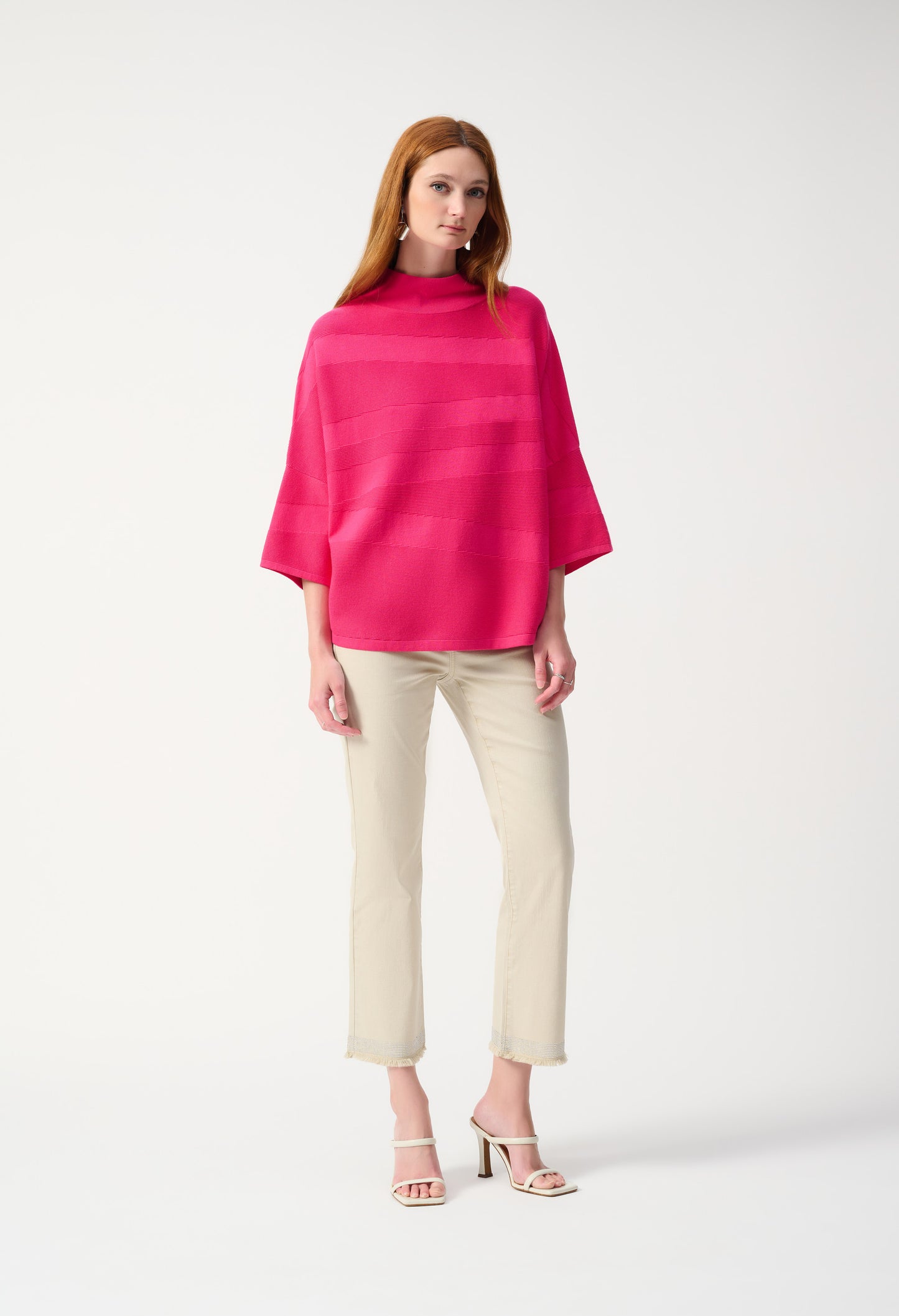 High Neck Ribbed Pullover