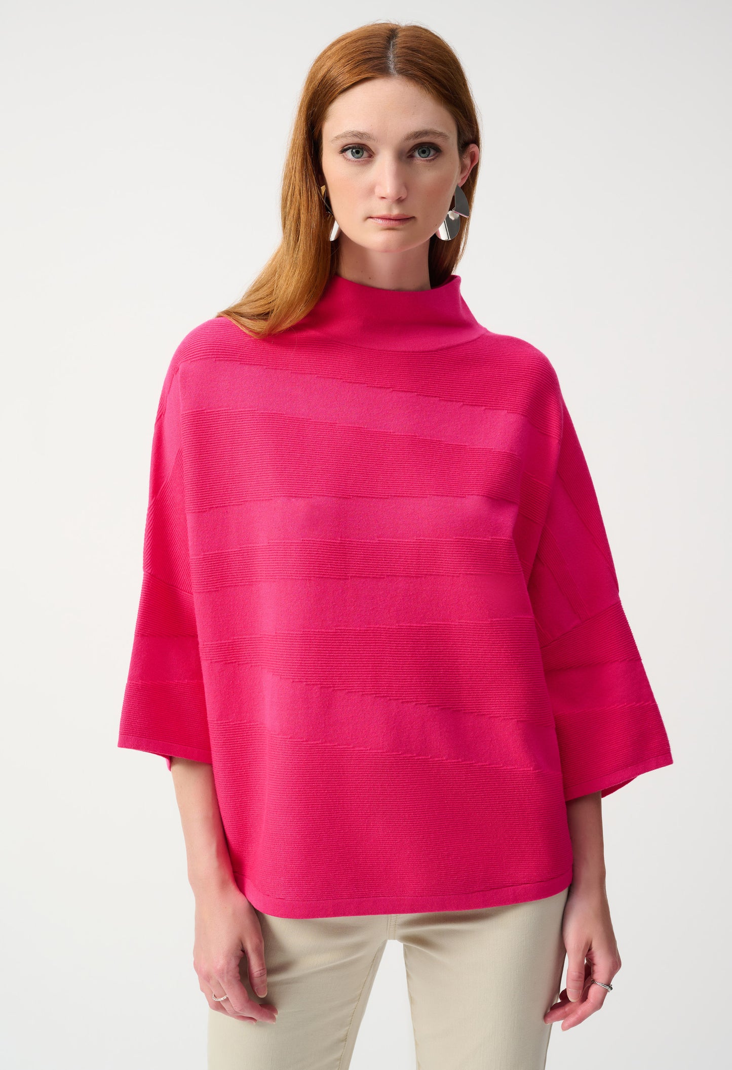 High Neck Ribbed Pullover