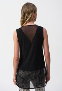 Mesh Panel Sleeveless Top