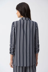 Stripe Print Boxy Blazer