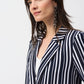 Stripe Print Boxy Blazer